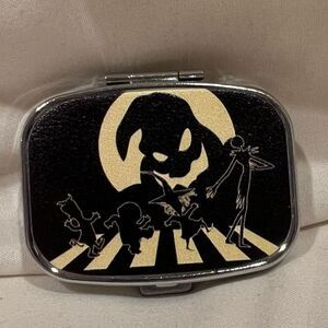 NBC Oogie Boogie Travel Pill Box 2 Compartment Decorative Medicine Pill Case NEW
